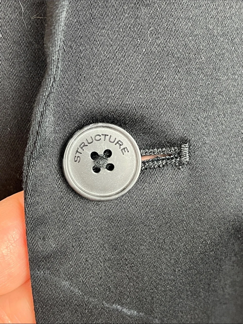 STRUCTURE BLAZER CASUAL TWO BUTTON COTTON SPANDEX LINED MENS SIZE SMALL